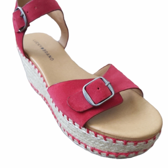NWOT Lucky Naveah Iii Espadrille Wedge Sanda - Picture 6 of 10